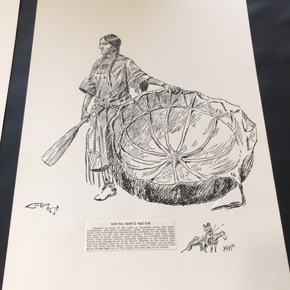 C.M. Russell Reproductions of Original Sketches - Picture 3 of 6